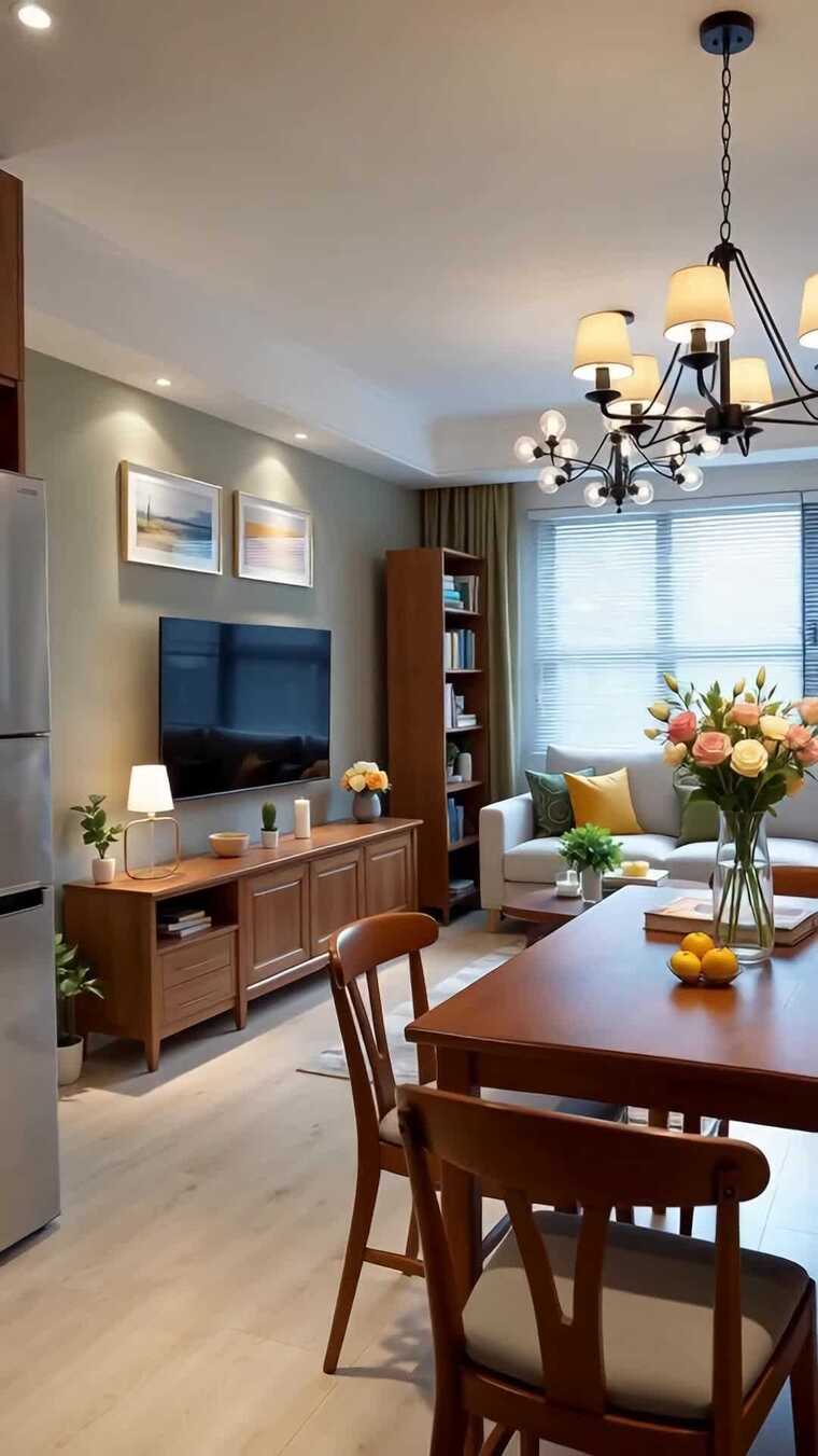 现代简约风格客厅餐厅素材