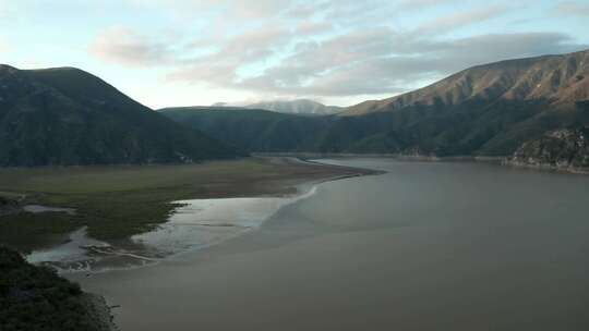 湖，干燥，山脉，泥浆