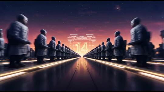 4K震撼国风科技感倒计时