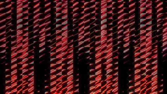 3D抽象闪亮的明亮线条设置波，颜色红色，