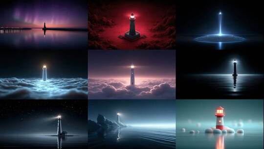 指引方向照亮前路希望灯塔扬帆起航高清在线视频素材下载