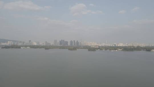 无锡太湖鼋头渚蠡湖全景4K航拍原素材