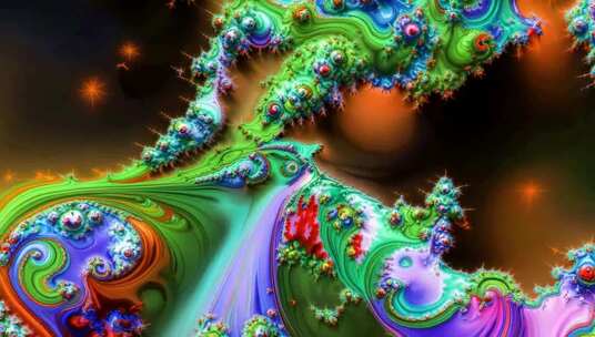 抽象艺术动态色彩画面素材