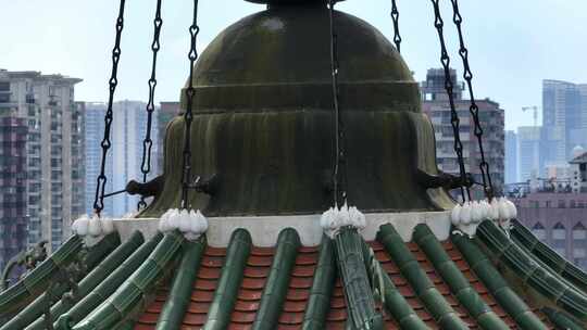 广东省广州市越秀区六榕寺塔近景细节特写