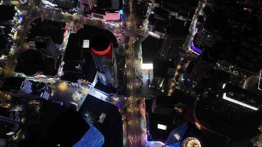 南京新街口夜景街道