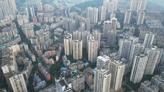航拍重庆城市建筑都市风光素材