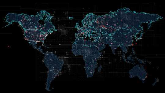数字世界地图视频素材模板下载