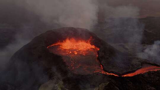 美丽的冰岛火山