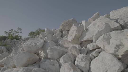 采石场石材开采LOG视频素材模板下载