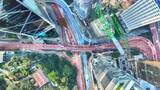 香港城市交通俯瞰画面高清在线视频素材下载
