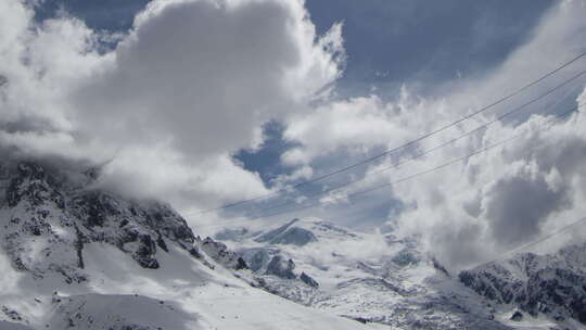 山脉雪峰延时