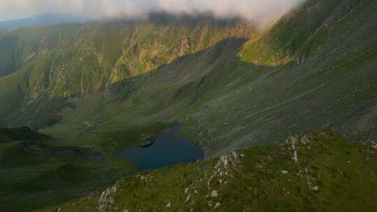 风景，喀尔巴布韦山脉，山脉，湖