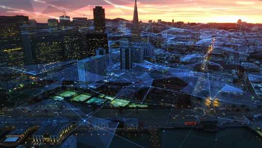 智慧城市网络链接大数据互联网