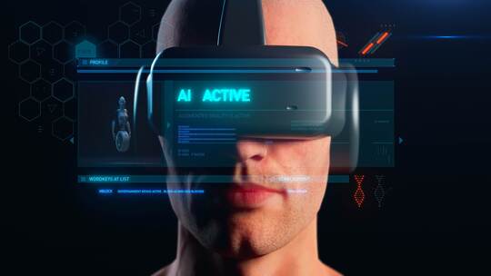 Ai链游人工智能虚拟增强现实大数据科技素材