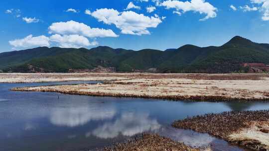 航拍云南泸沽湖