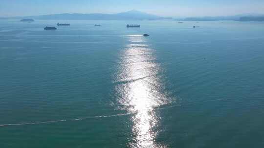 东海大海海边海水海浪沙滩海滩航拍风景唯美