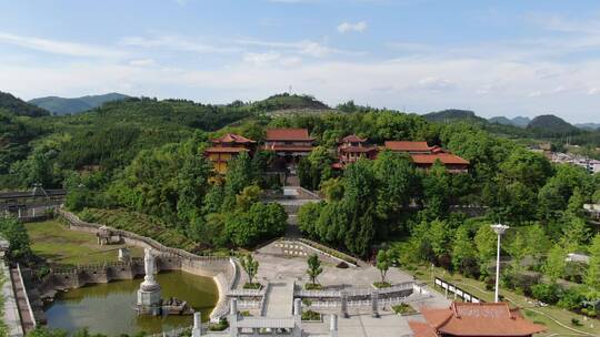 湖南新晃燕来寺古建筑航拍