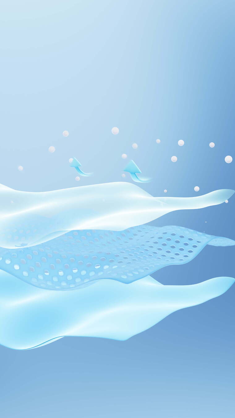 抽象创意通风透气的床垫被子等广告背景动画