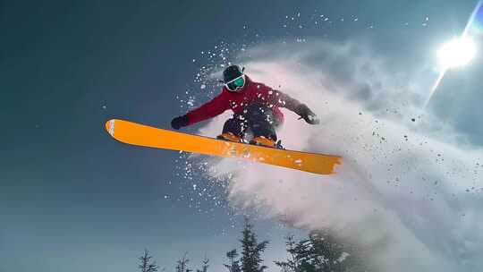 滑雪板运动员极限运动冬季奥运会素材原创