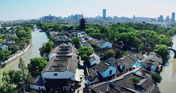 【正版素材】苏州寒山寺京杭运河0702