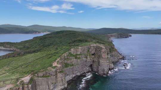 俄罗斯海参崴海岸航拍