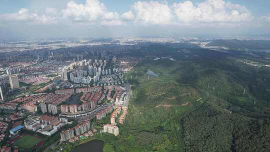 城市山地航拍