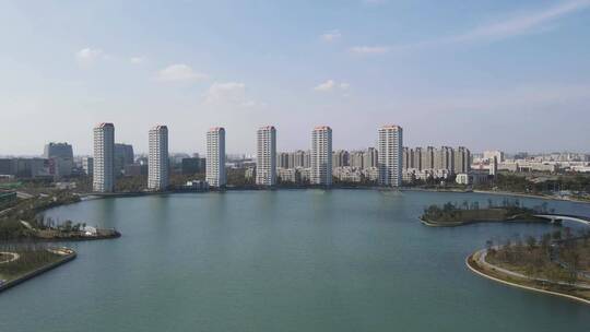 上海市闵行区兰香湖4K航拍全景