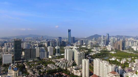 大气震撼城市风景深圳南山粤海街道航拍4k