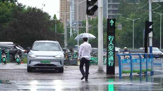 雨天 下雨 城市风光 写意 台风 雨中景色