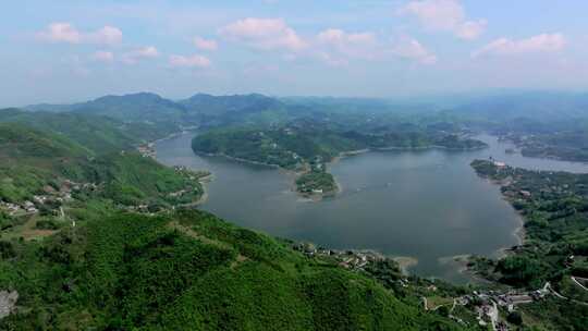 陕西安康瀛湖景区 汉江河流