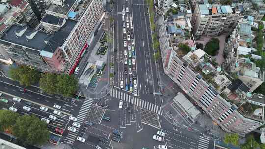 四川成都晚高峰拥堵交通航拍