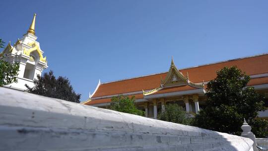 洛阳白马寺国际佛殿泰国寺庙古建筑光影