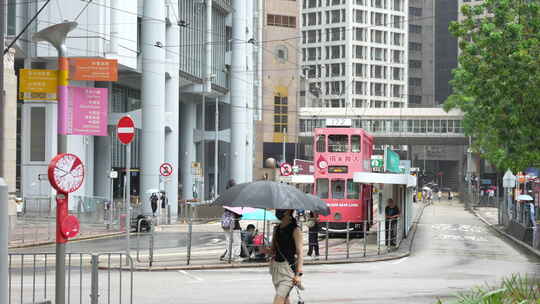 香港城市街头街道街区