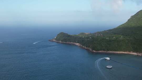 4K航拍深圳大鹏海岸线碧海蓝天