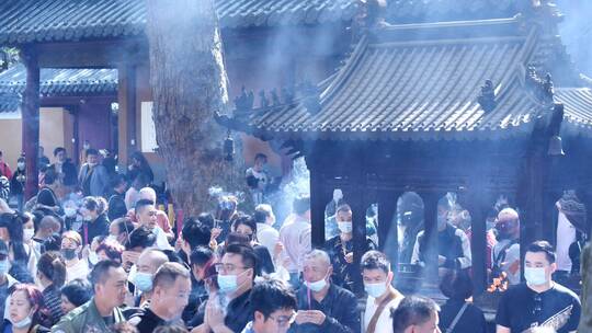 浙江普陀山普济寺禅院建筑实拍视频