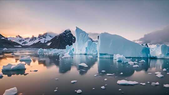 冰川冰河视频素材模板下载