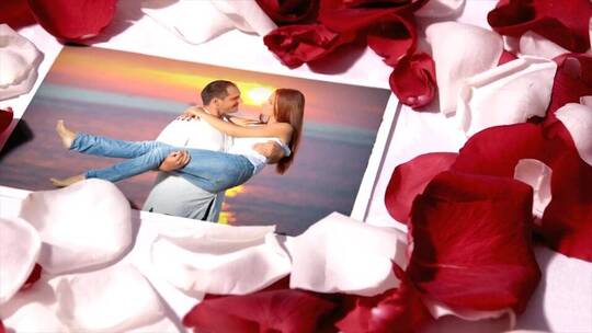 浪漫简洁珍贵的回忆婚礼照片展示AE模板