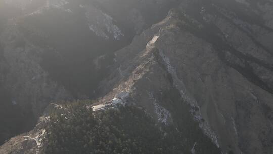 贺兰山区山脉航拍俯拍阳光地形山上景观自然视频素材模板下载
