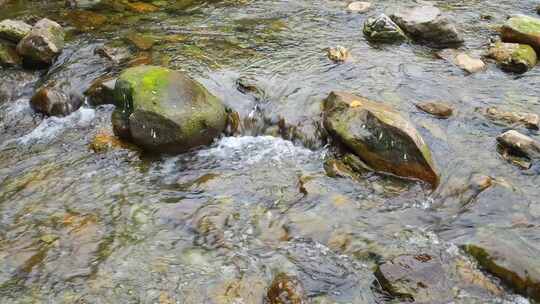 农村大山河流溪水水流小溪山涧