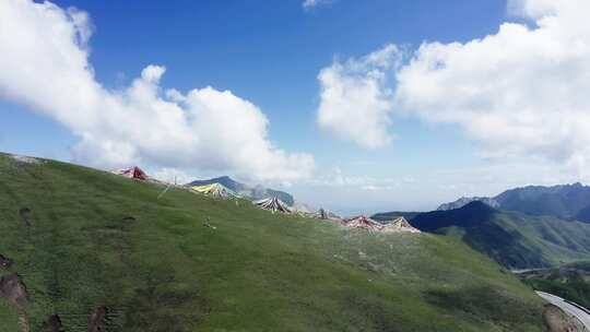 航拍高原山川山脉