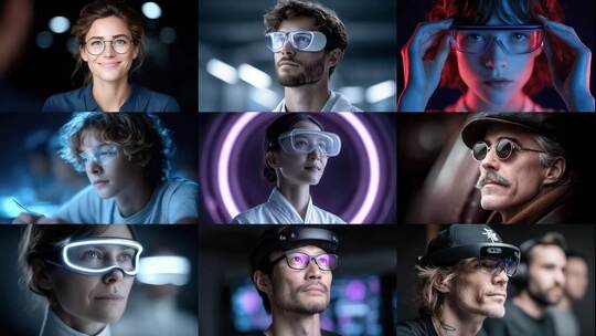 未来视界探索智能眼镜科技创新高清在线视频素材下载