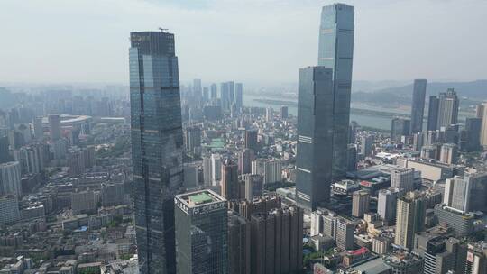 湖南长沙国金中心第一高楼航拍