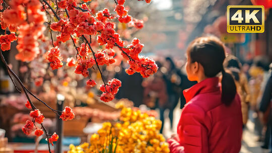 喜庆春节喜迎新春热闹新年过年视频素材1