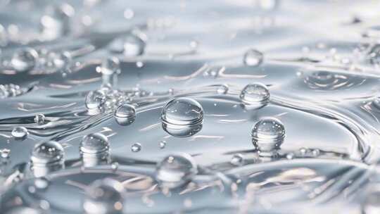 晶莹水滴微距画面