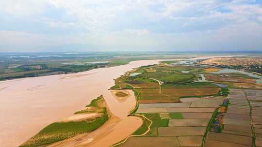 黄河平原河滩河道湿地稻田