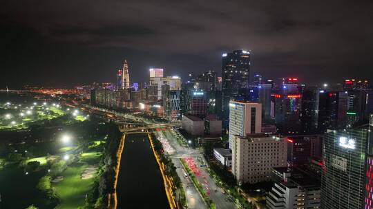 深圳 深圳夜景 夜景 航拍 科技园