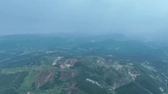 庐山市山峰村庄风景高空航拍