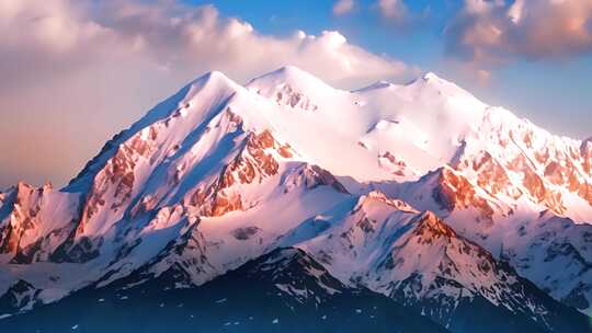 雪山冰川 河流山脉湖泊 雨雾 4K