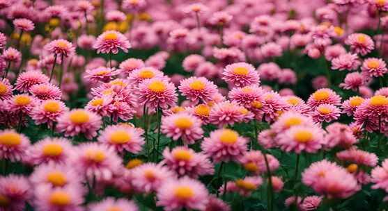 菊花特写秋菊花海花朵花丛向日葵鲜花盛开