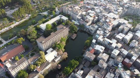 城市城中村建筑风光航拍